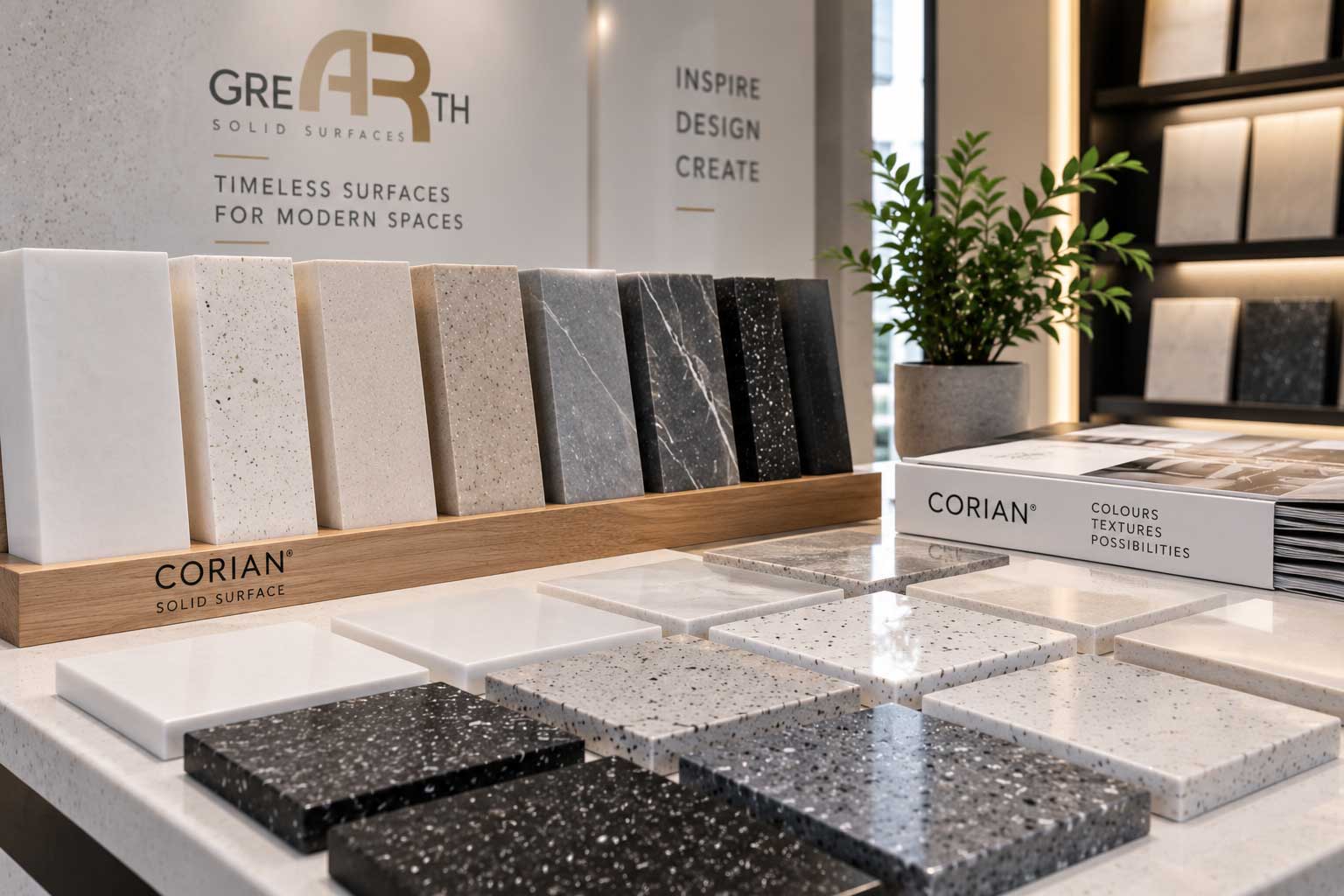 Corian sheet colours and samples